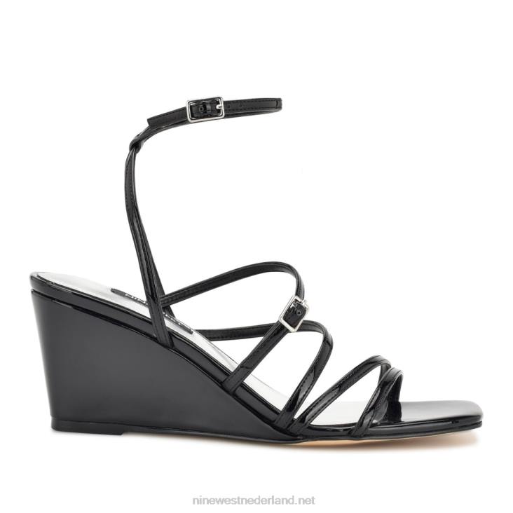 Keamer sleehak sandalen met enkelbandje Nine West 62LB1130 zwart patent