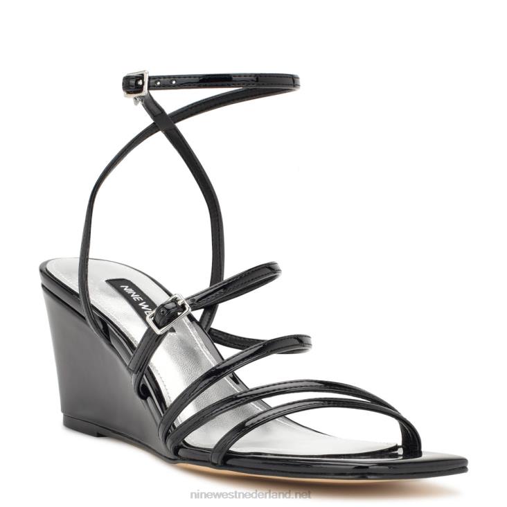 Keamer sleehak sandalen met enkelbandje Nine West 62LB1130 zwart patent