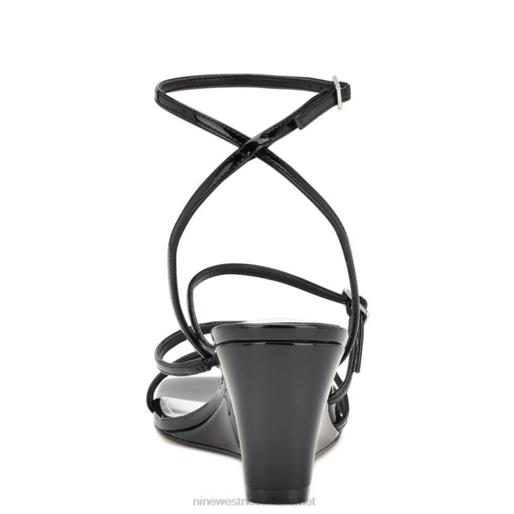 Keamer sleehak sandalen met enkelbandje Nine West 62LB1130 zwart patent