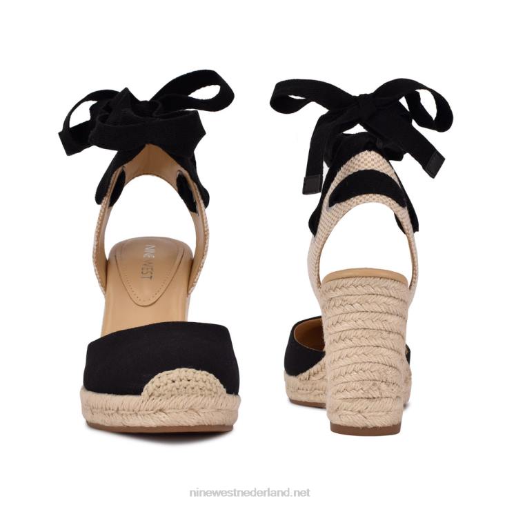 espadrillesandalen met sleehak en enkelband van friend Nine West 62LB793