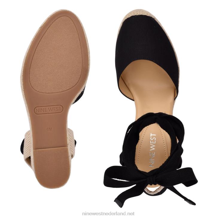 espadrillesandalen met sleehak en enkelband van friend Nine West 62LB793