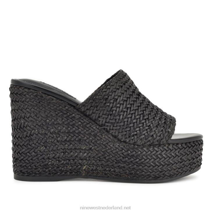 everie espadrillesandalen met sleehak Nine West 62LB764 zwart