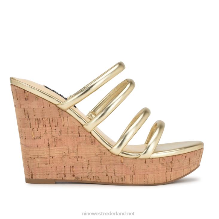 haloway espadrillesandalen met sleehak Nine West 62LB665 platina