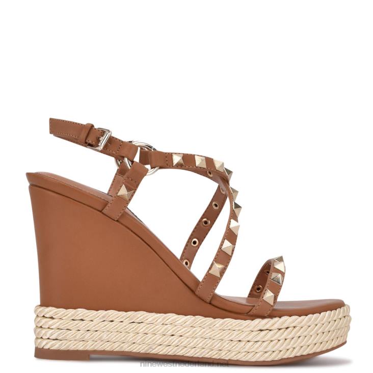 harte espadrille sandalen met studs en sleehak Nine West 62LB786