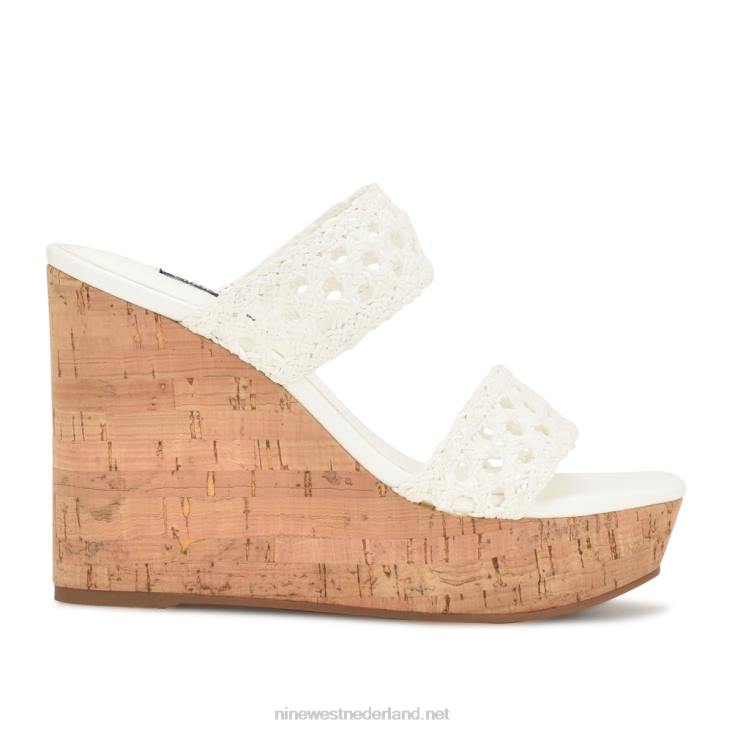 kalani sandalen met sleehak Nine West 62LB741 wit