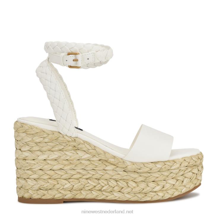 keily espadrillesandalen met sleehak Nine West 62LB751 wit
