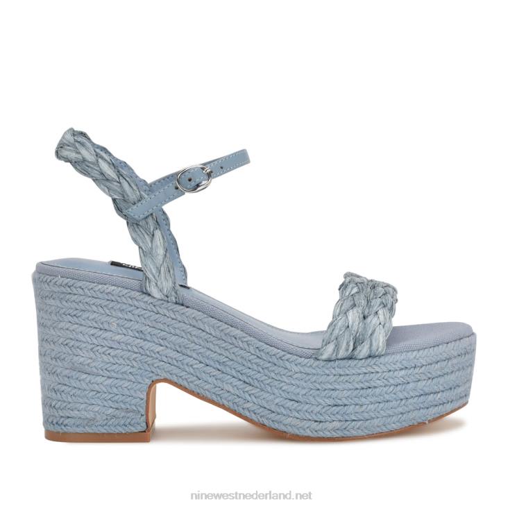 rivva espadrillesandalen met hak Nine West 62LB745 mist blauw