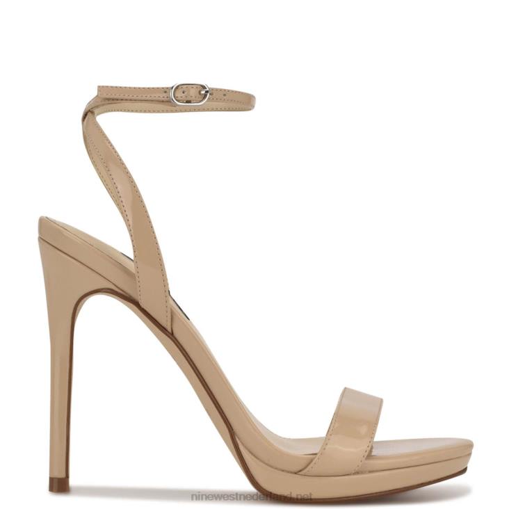 lola sandalen met enkelbandje Nine West 62LB2389 lichte koffie