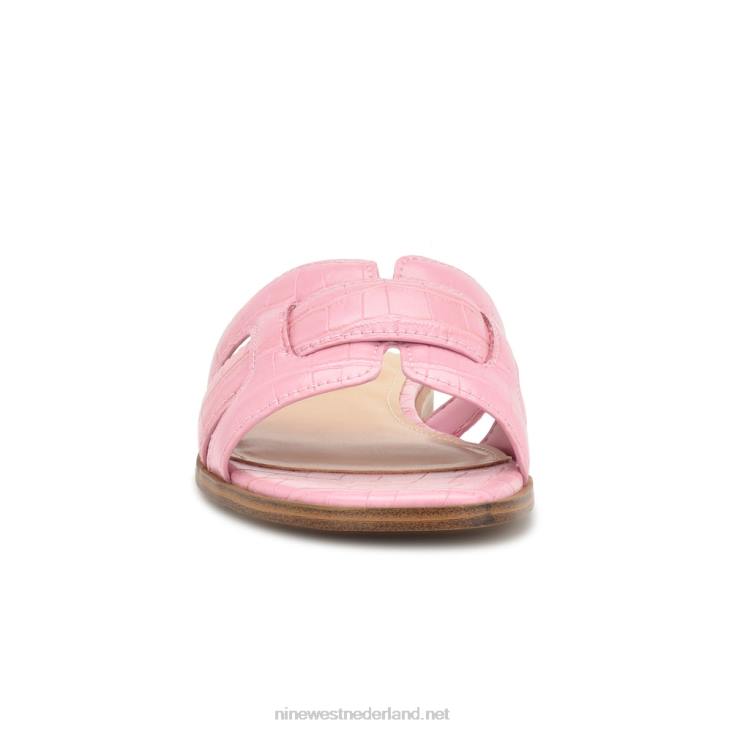 Germani sandalen met platte slede Nine West 62LB30 medium roze krokodil