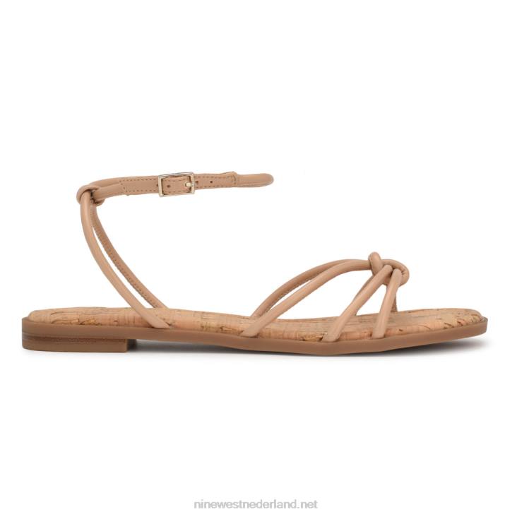 Hanklee platte sandalen met enkelbandje Nine West 62LB1069 warme blos