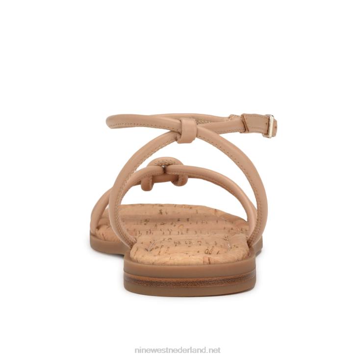 Hanklee platte sandalen met enkelbandje Nine West 62LB1069 warme blos