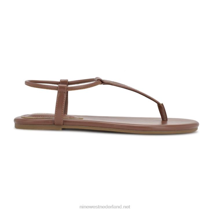 bassie platte sandalen Nine West 62LB40 donkere tint