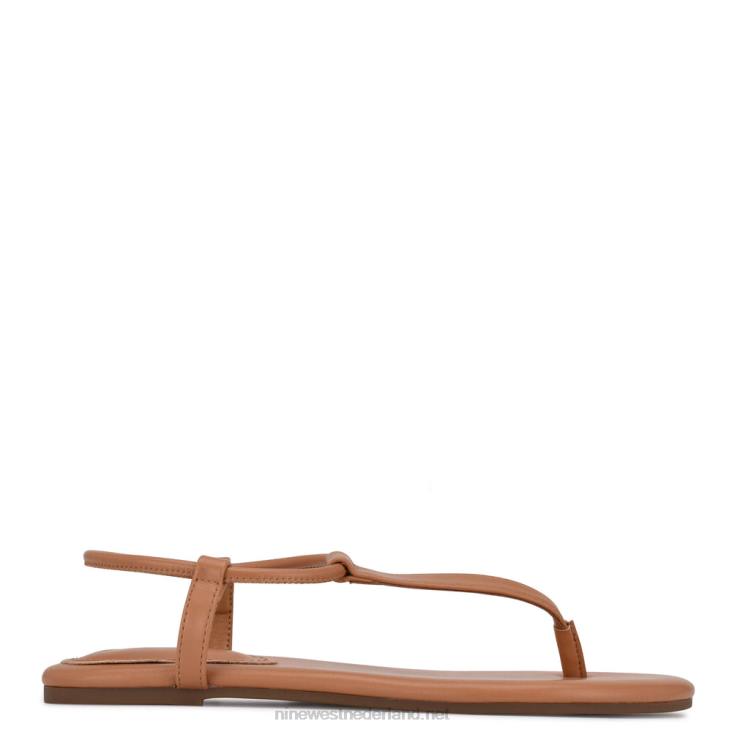 bassie platte sandalen Nine West 62LB92 natuurlijk