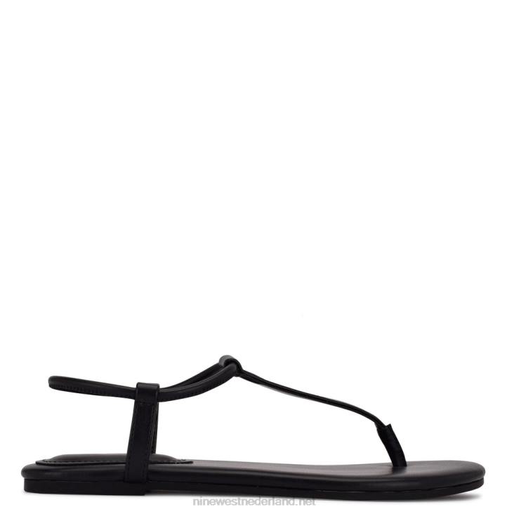 bassie platte sandalen Nine West 62LB94 zwart
