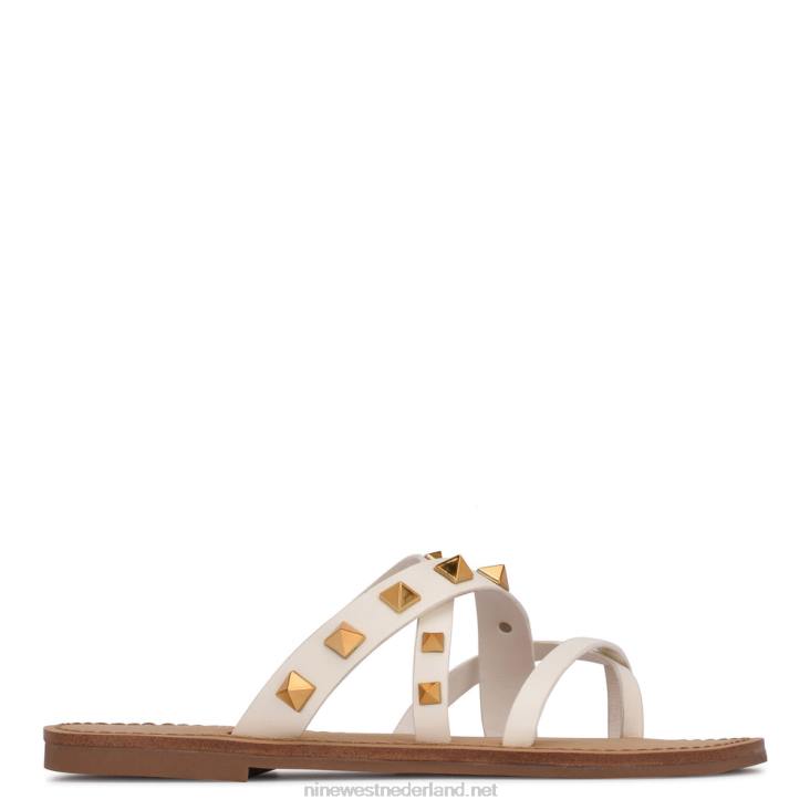 cerri sandalen met platte slede Nine West 62LB100 wit