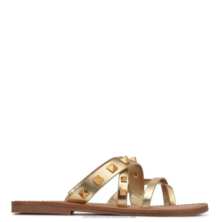 cerri sandalen met platte slede Nine West 62LB101 platina