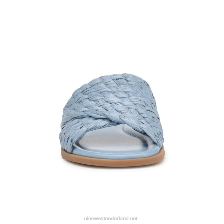 havah sandalen met platte slee Nine West 62LB50 mist blauw