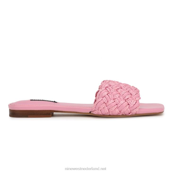 maci sandalen met platte slede Nine West 62LB5 roze