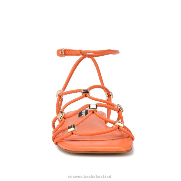 majah platte sandalen met bandjes Nine West 62LB15 oranje