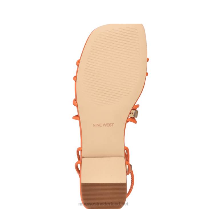 majah platte sandalen met bandjes Nine West 62LB15 oranje