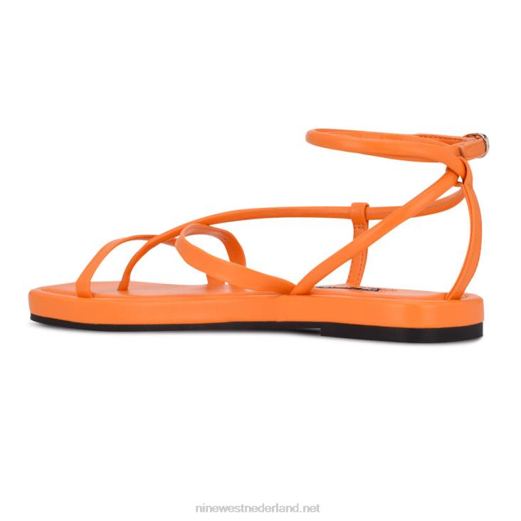 waren platte sandalen met bandjes Nine West 62LB120 levendig oranje