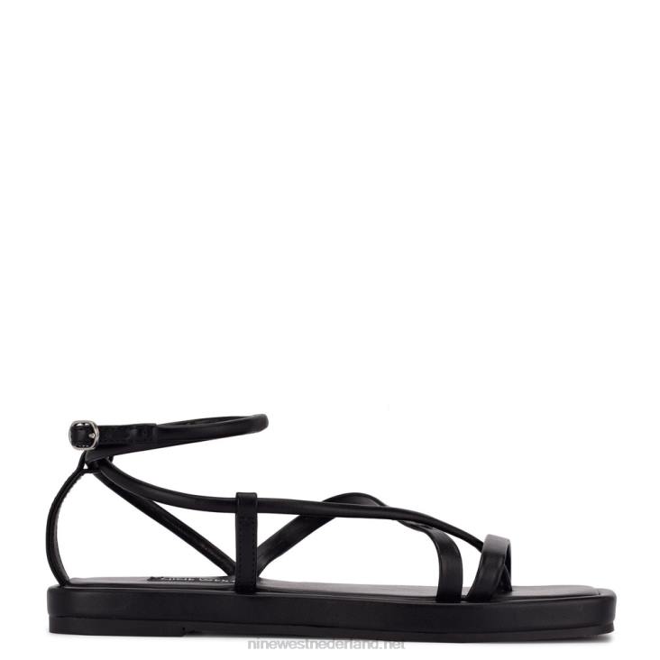 waren platte sandalen met bandjes Nine West 62LB122 zwart