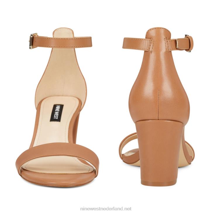 pruce sandalen met enkelbandje en blokhak Nine West 62LB2403 echt leer