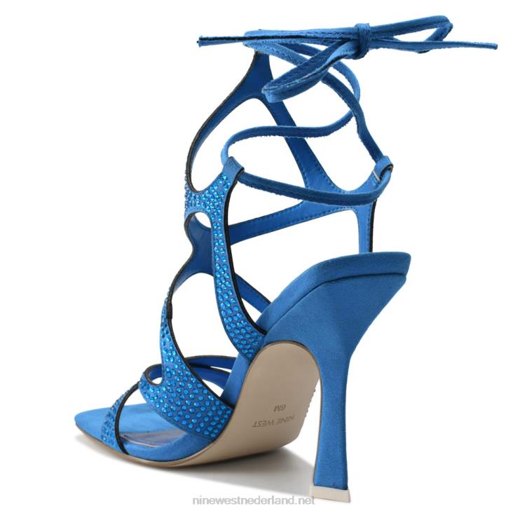 Alanah sandalen met enkelbandjes en hakken Nine West 62LB488 blauw