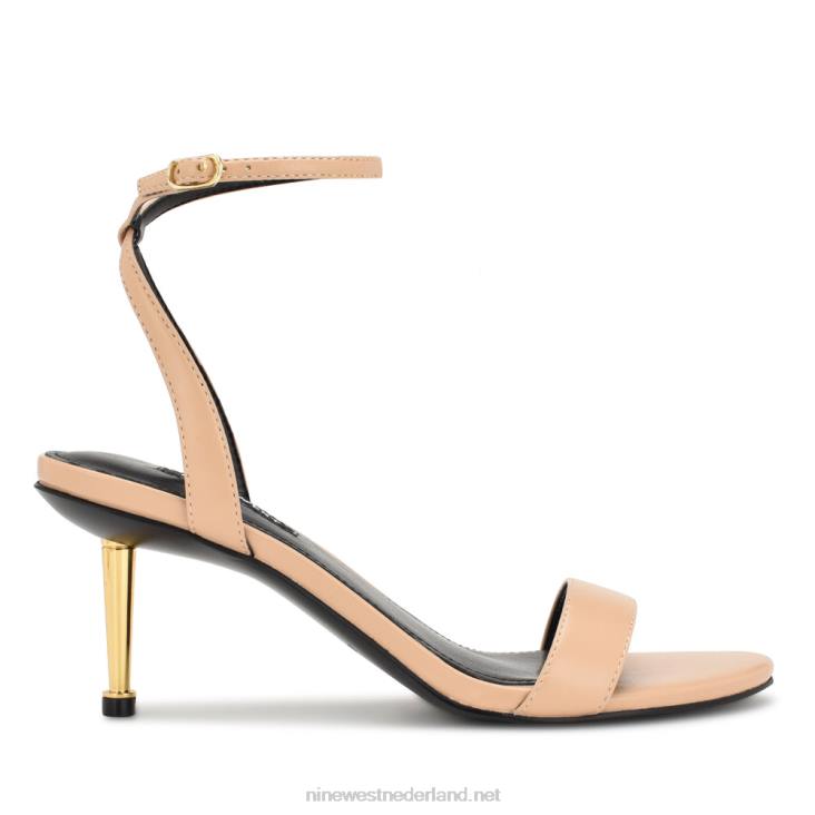 Anny sandalen met enkelbandje en hak Nine West 62LB228 warme blos