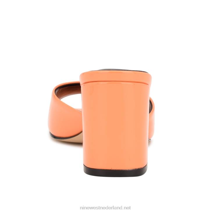 Ferris sandalen met blokhak Nine West 62LB203 oranje patent