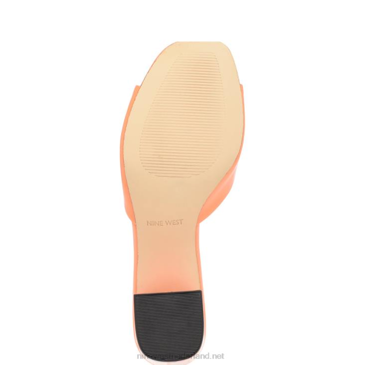 Ferris sandalen met blokhak Nine West 62LB203 oranje patent