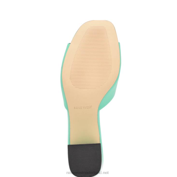 Ferris sandalen met blokhak Nine West 62LB204 neon mintgroen lak