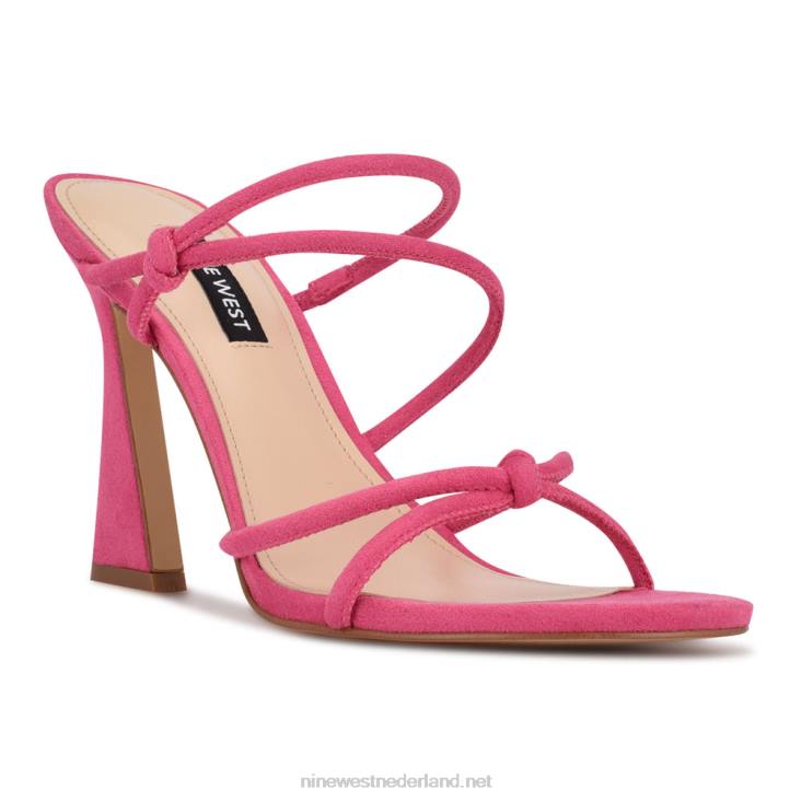 Glijsandalen met kims-hak Nine West 62LB618 schokkend roze suède