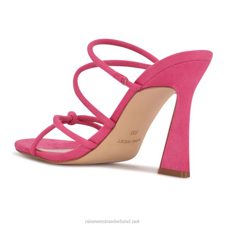 Glijsandalen met kims-hak Nine West 62LB618 schokkend roze suède