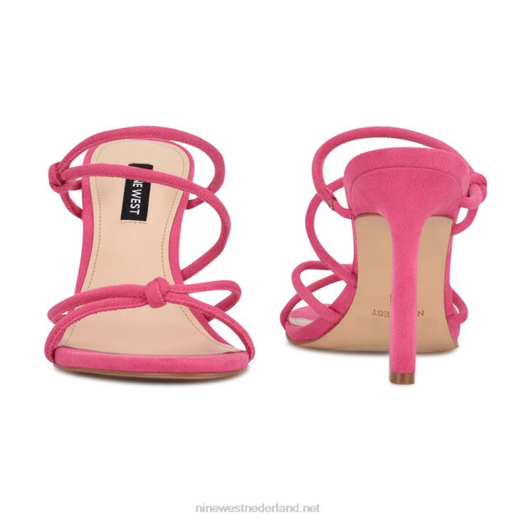 Glijsandalen met kims-hak Nine West 62LB618 schokkend roze suède
