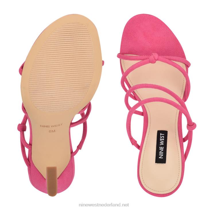Glijsandalen met kims-hak Nine West 62LB618 schokkend roze suède