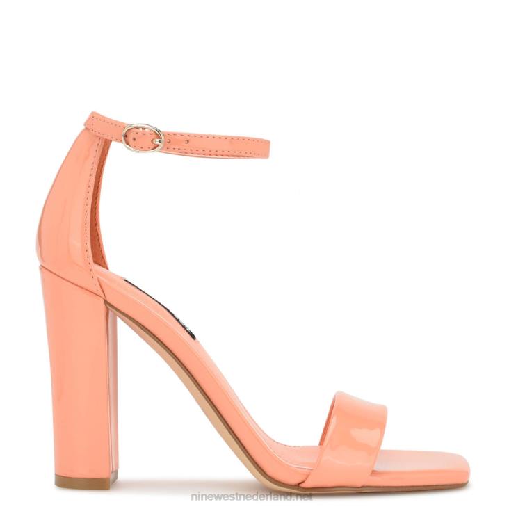 Marrie sandalen met enkelbandje Nine West 62LB428 creamsicle patent