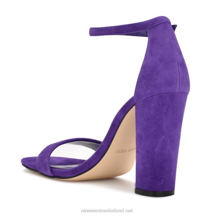 Marrie sandalen met enkelbandje Nine West 62LB455 paars suède