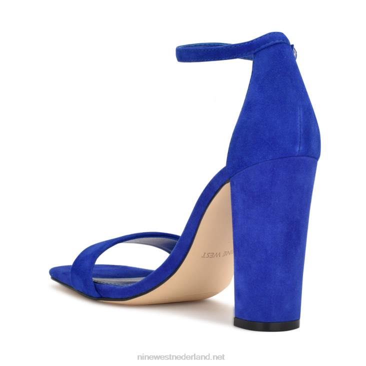 Marrie sandalen met enkelbandje Nine West 62LB466 middelblauw suède