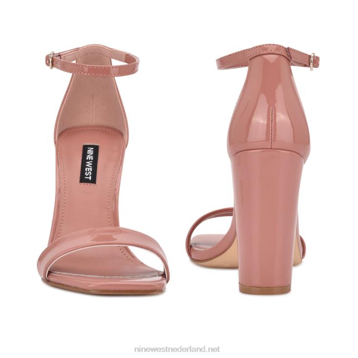 Marrie sandalen met enkelbandje Nine West 62LB490 donker blos patent