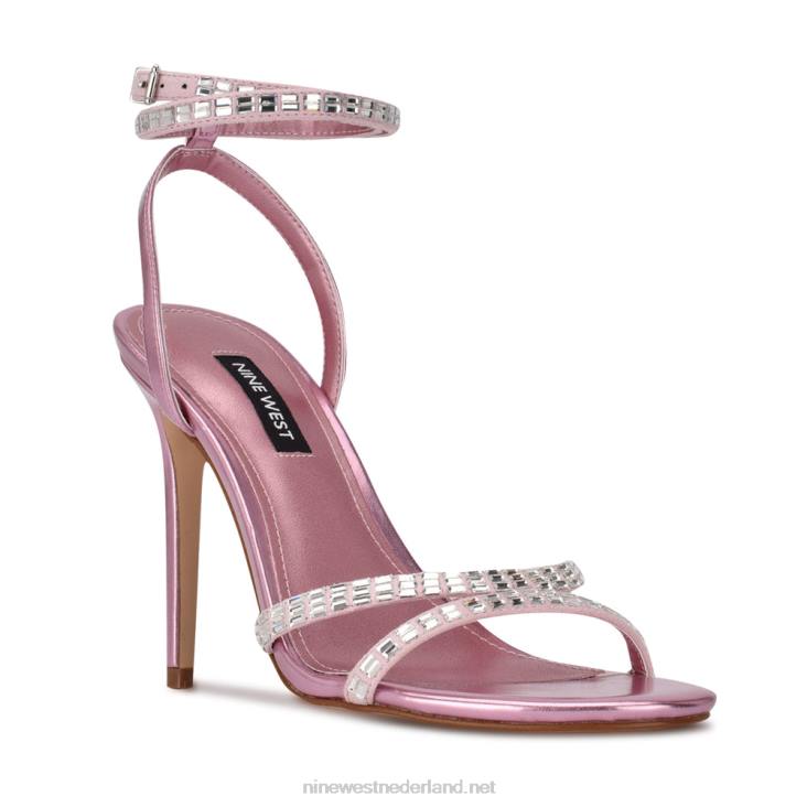 Mona sandalen met enkelbandje Nine West 62LB1966 roze suède