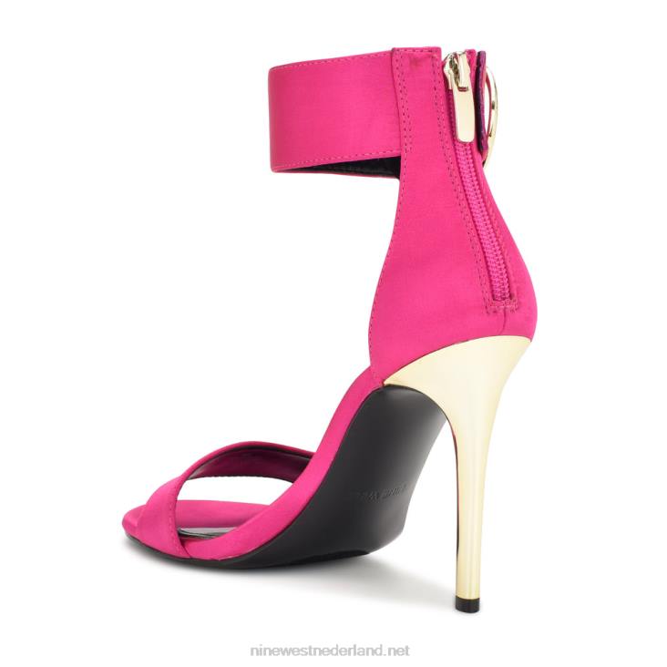 Mova sandalen met enkelbandje en hak Nine West 62LB440 roze satijn kristal