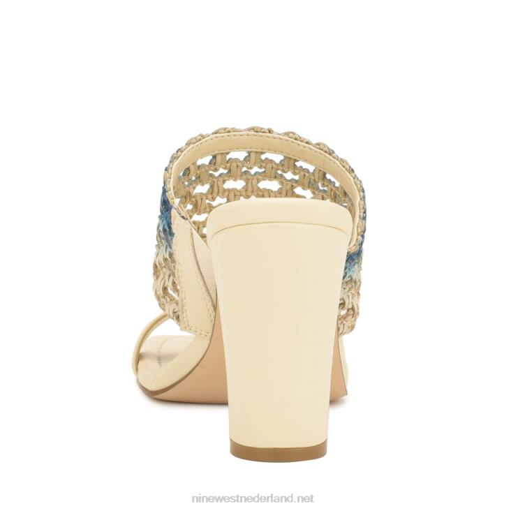 Mylas sandalen met hak Nine West 62LB149 creme blauwe ombre