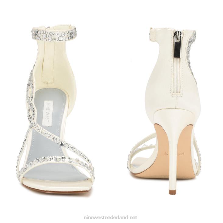 Talla sandalen met hak Nine West 62LB1787 ivoor satijn kristal