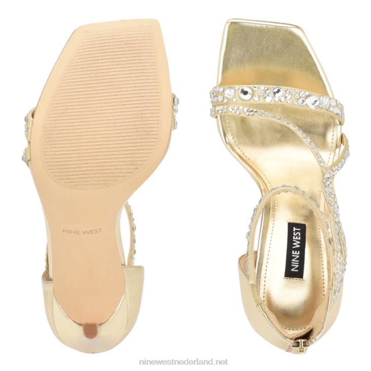Talla sandalen met hak Nine West 62LB365 goud satijn kristal
