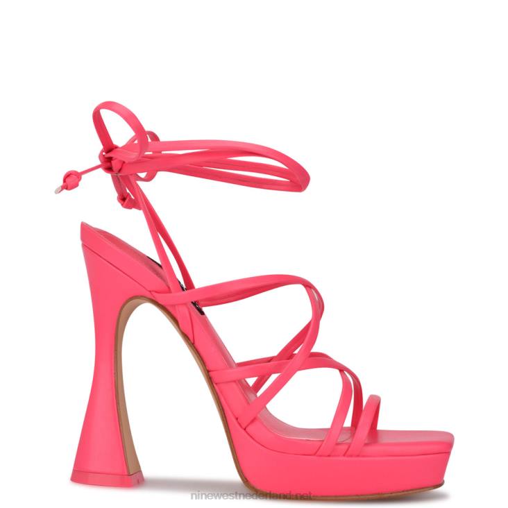ailey sandalen met plateauzool Nine West 62LB2074 miami-roze