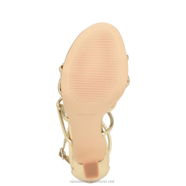 besasy sandalen met hak en bandjes Nine West 62LB146 platina