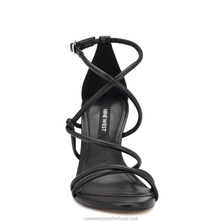 besasy sandalen met hak en bandjes Nine West 62LB147 zwart