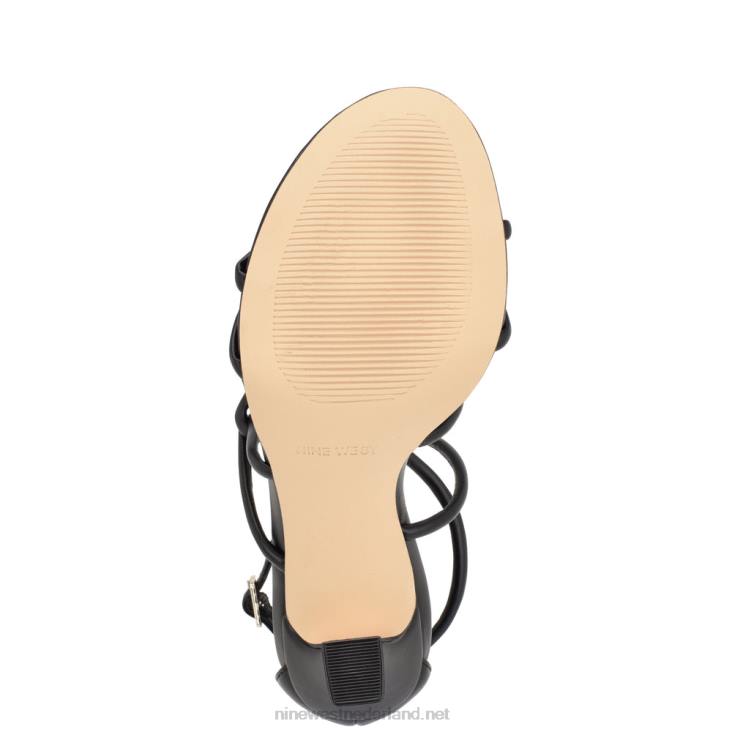 besasy sandalen met hak en bandjes Nine West 62LB147 zwart