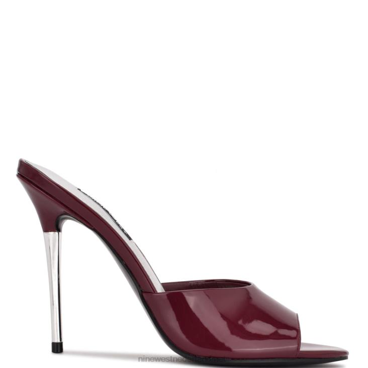 diva's sandalen met hak Nine West 62LB475 donker pruim patent